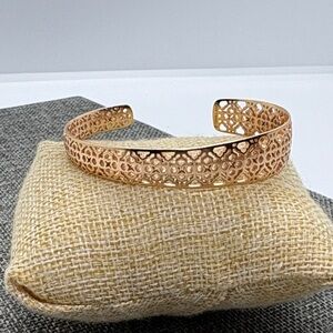 Kendra Scott Rose Gold Plated Uma Filigree Cuff Bracelet